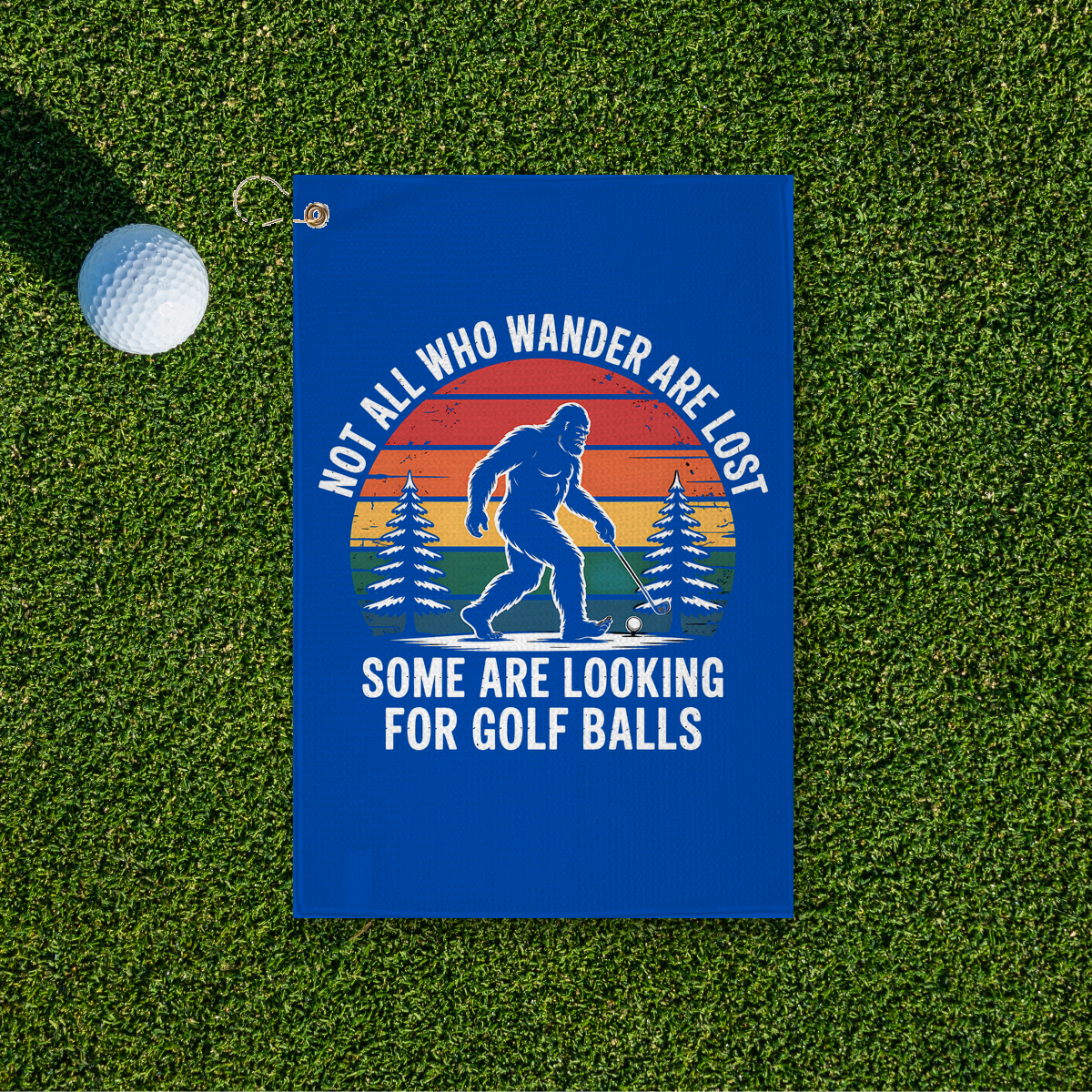 All Who Wander Bigfoot Golf Towel