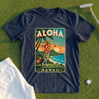 Aloha Hawaii Skeleton Travel Poster Tee