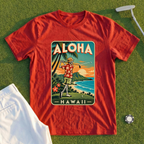 Aloha Hawaii Skeleton Travel Poster Tee