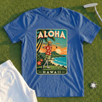 Aloha Hawaii Skeleton Travel Poster Tee