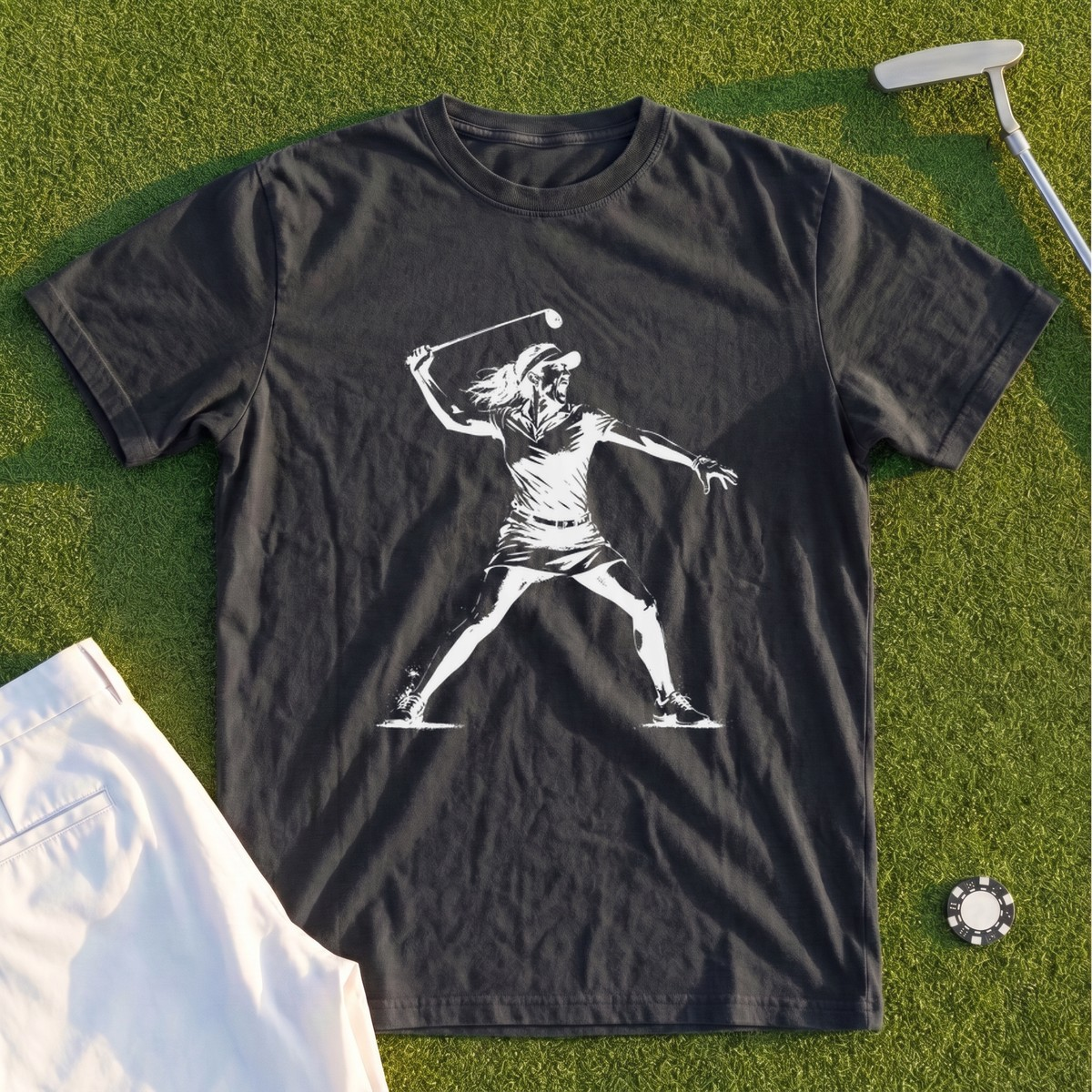 Angry Female Golfer Premium Tee