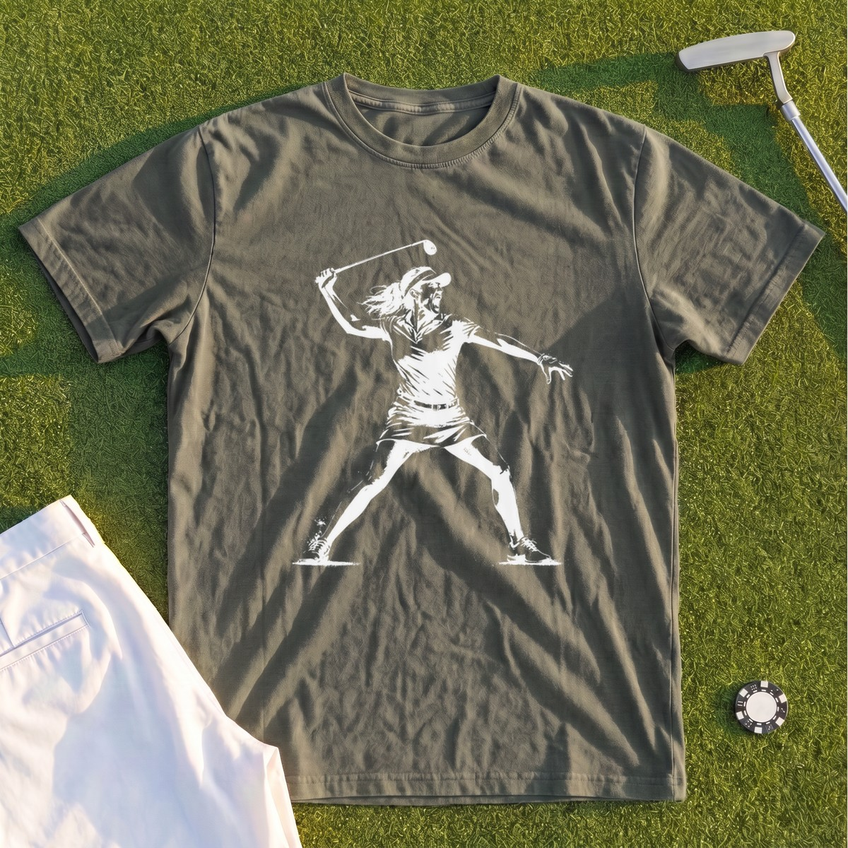 Angry Female Golfer Premium Tee