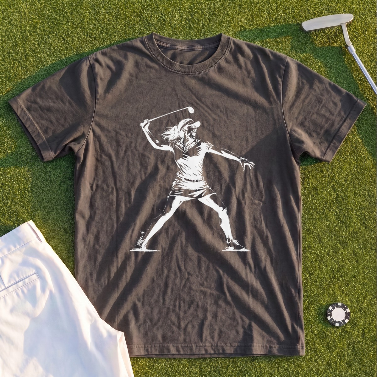 Angry Female Golfer Premium Tee