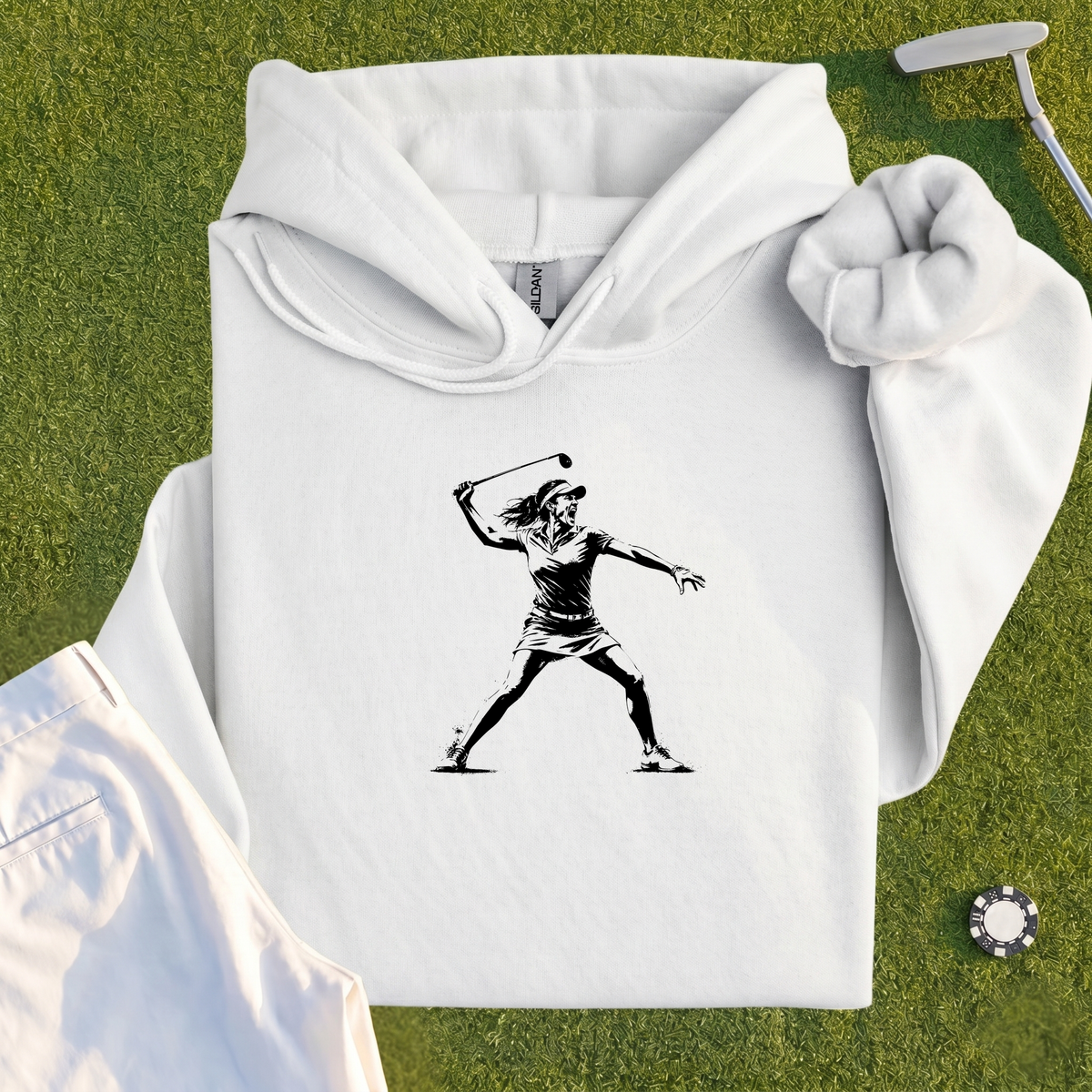 Angry Female Golfer Hoodie