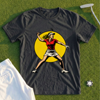 Angry Female Golfer Pop Art Tee