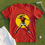 Angry Female Golfer Pop Art Tee