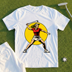 Angry Female Golfer Pop Art Tee
