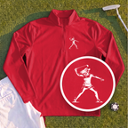 Angry Female Golfer Quarter Zip