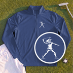 Angry Female Golfer Quarter Zip