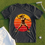 Angry Female Golfer Sunset Tee