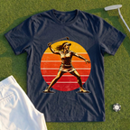 Angry Female Golfer Sunset Tee