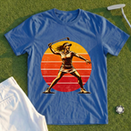 Angry Female Golfer Sunset Tee