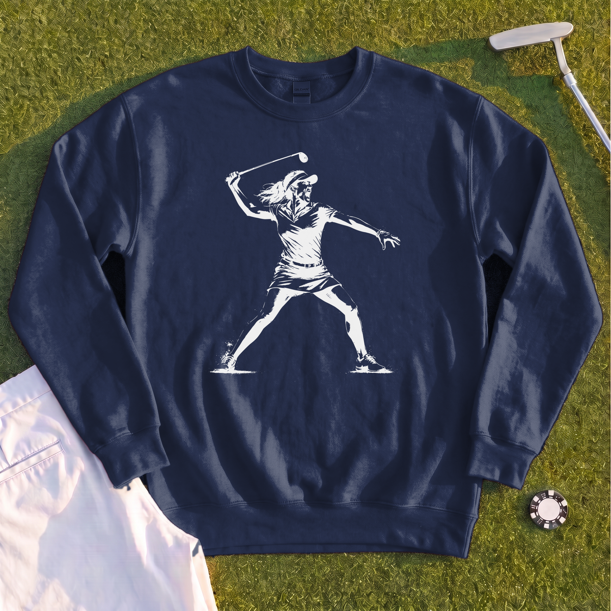 Angry Female Golfer Sweatshirt