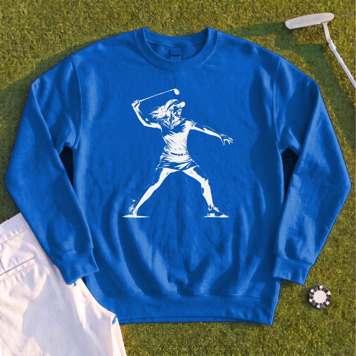 Angry Female Golfer Sweatshirt