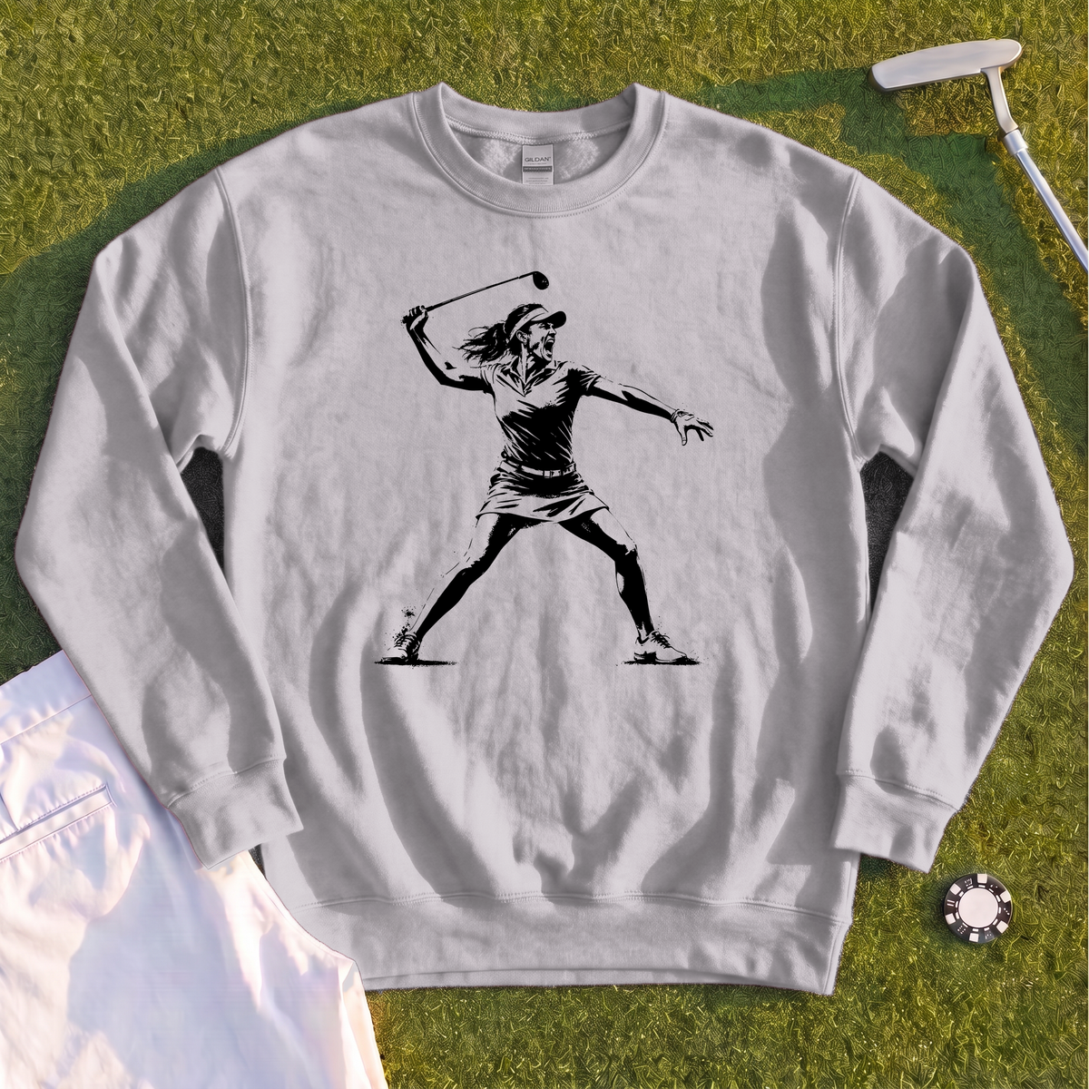 Angry Female Golfer Sweatshirt