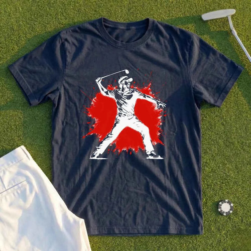 Angry Golfer Color Splash Tee