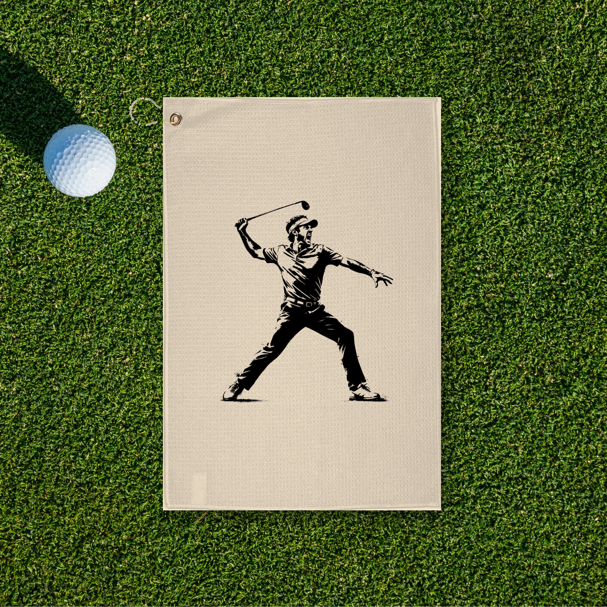 Angry Golfer Golf Towel