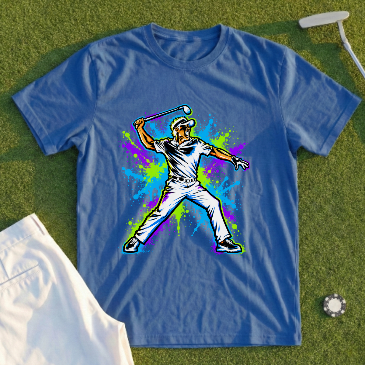 Angry Golfer Graffiti Tee