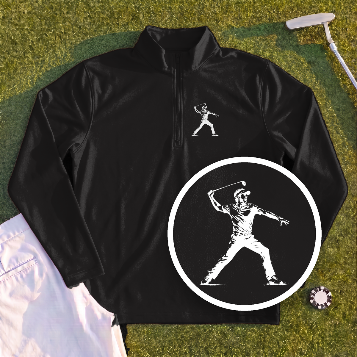 Angry Golfer Quarter Zip