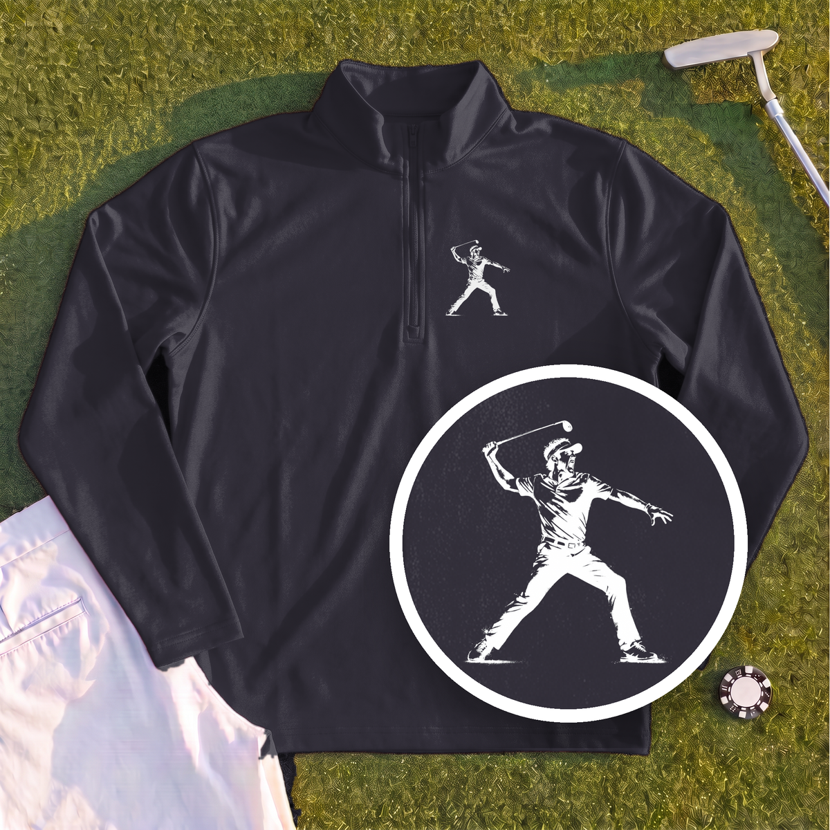 Angry Golfer Quarter Zip
