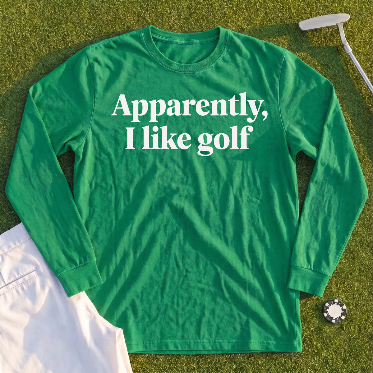 Apparently I Like Golf Long Sleeve Tee