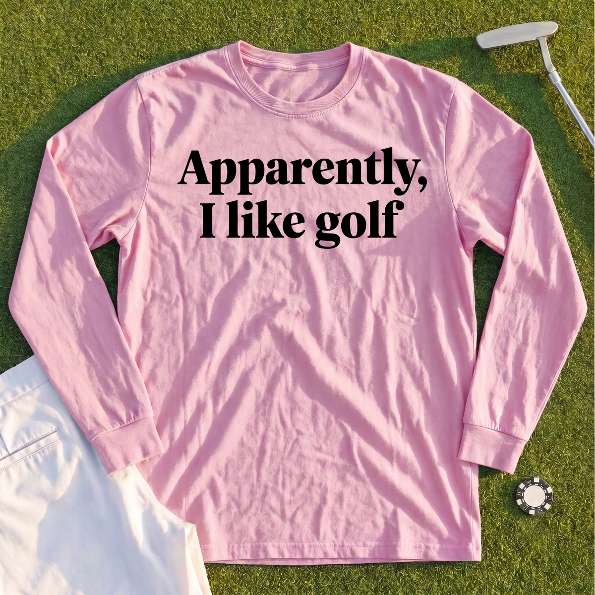 Apparently I Like Golf Long Sleeve Tee