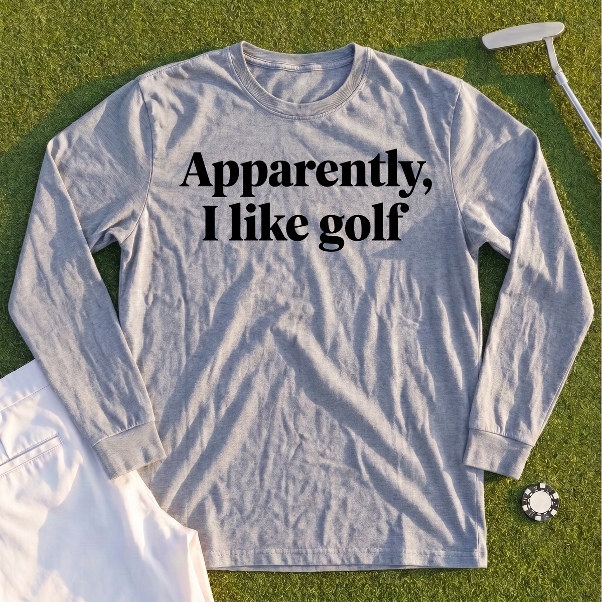 Apparently I Like Golf Long Sleeve Tee