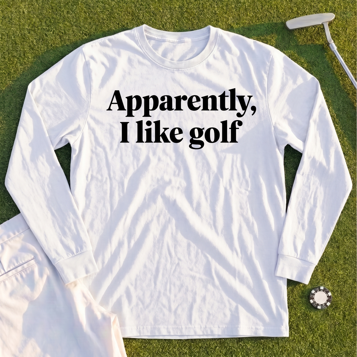 Apparently I Like Golf Long Sleeve Tee