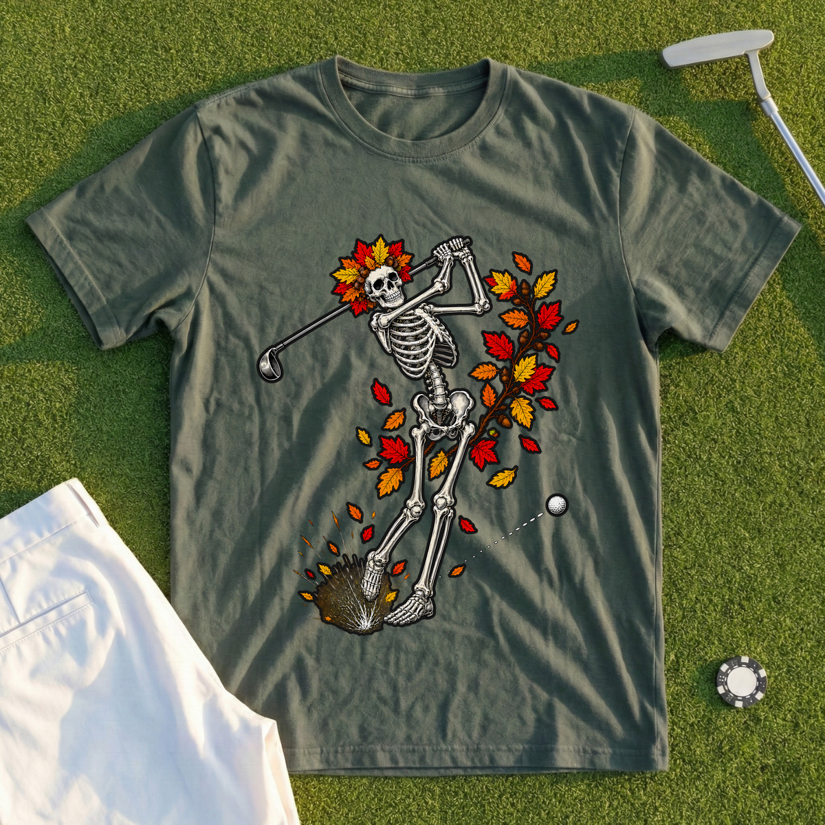 Autumn Skeleton Swing Tee