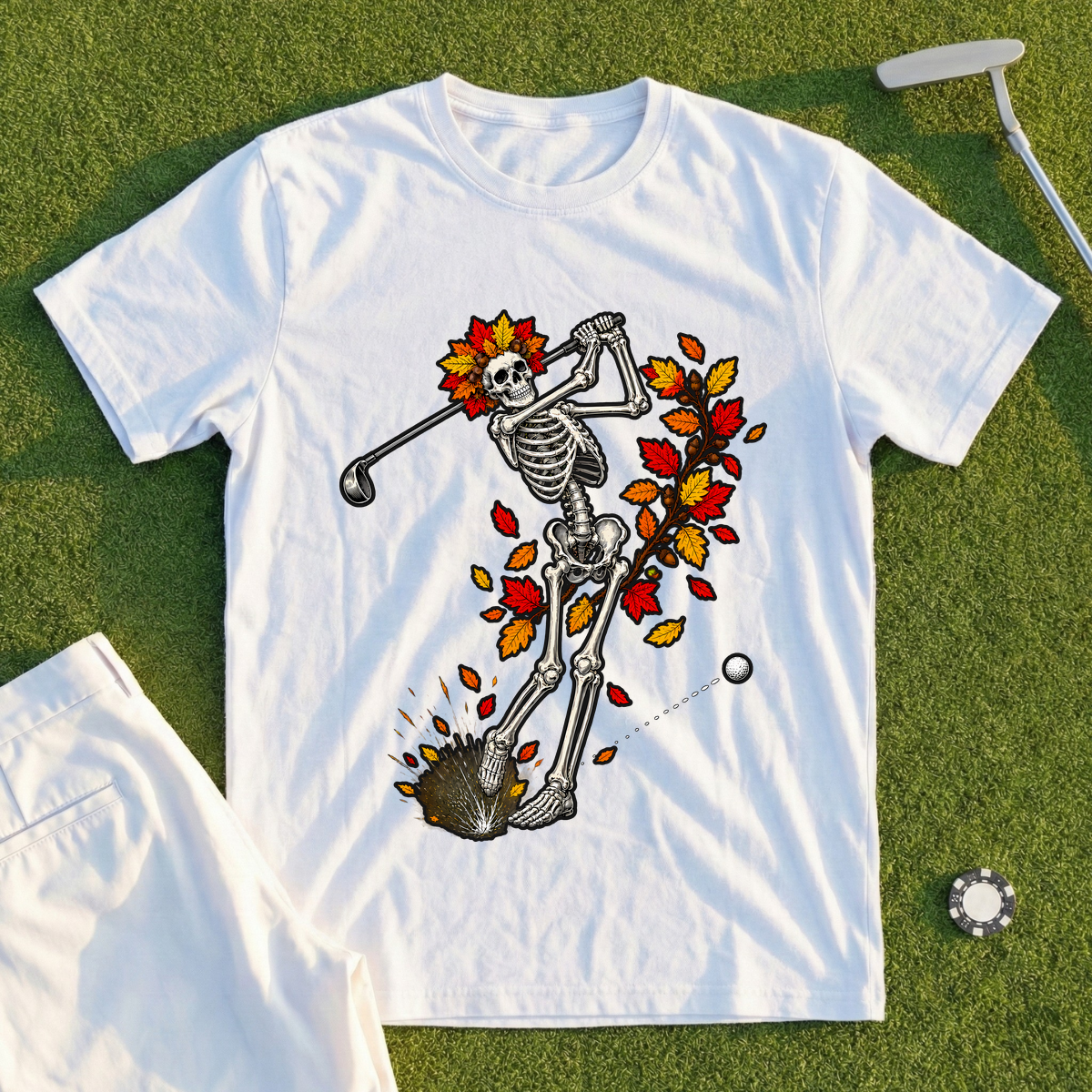 Autumn Skeleton Swing Tee
