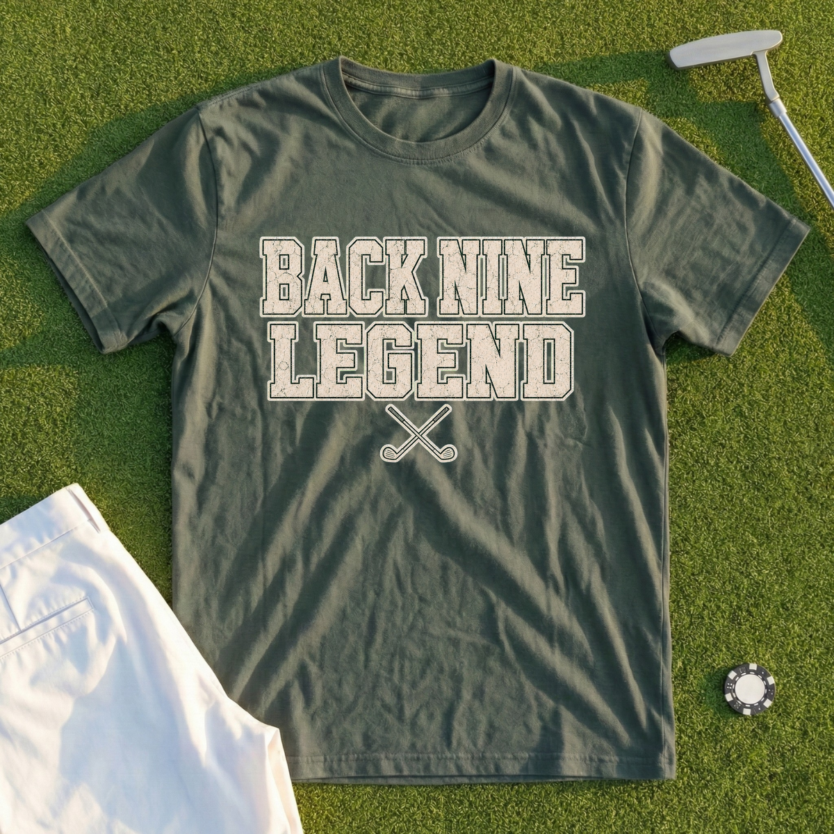 Back Nine Legend Crossed Clubs Tee