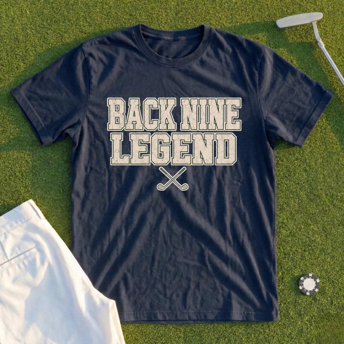 Back Nine Legend Crossed Clubs Tee