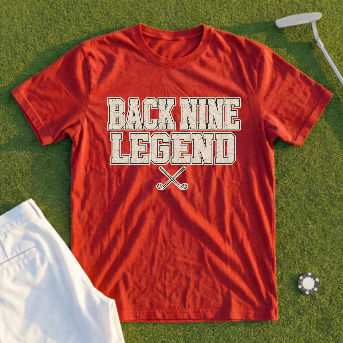 Back Nine Legend Crossed Clubs Tee