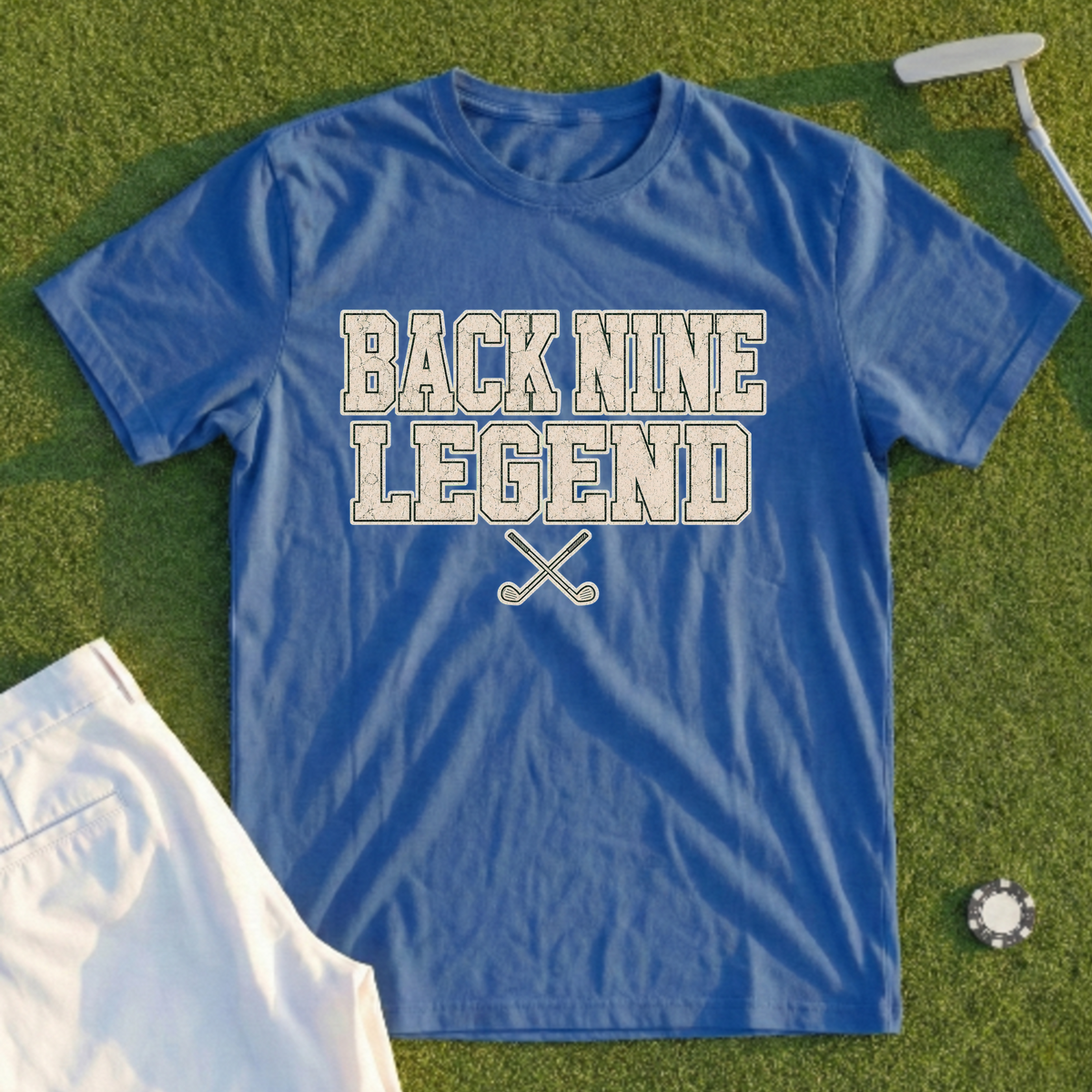 Back Nine Legend Crossed Clubs Tee