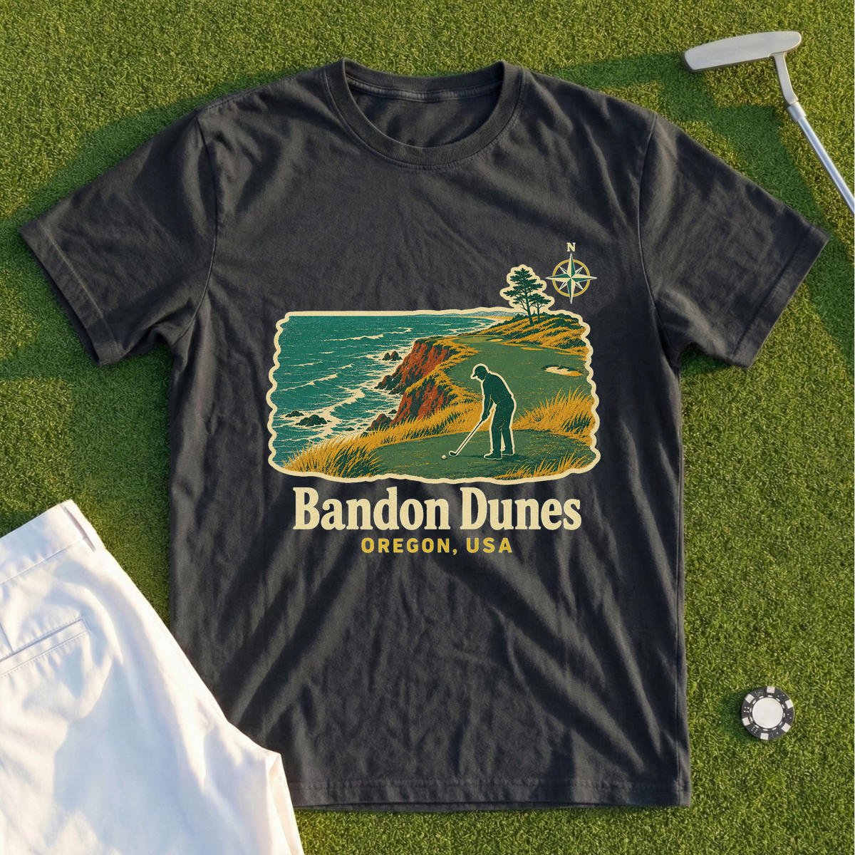 Bandon Dunes, Coastal Travel Poster Tee