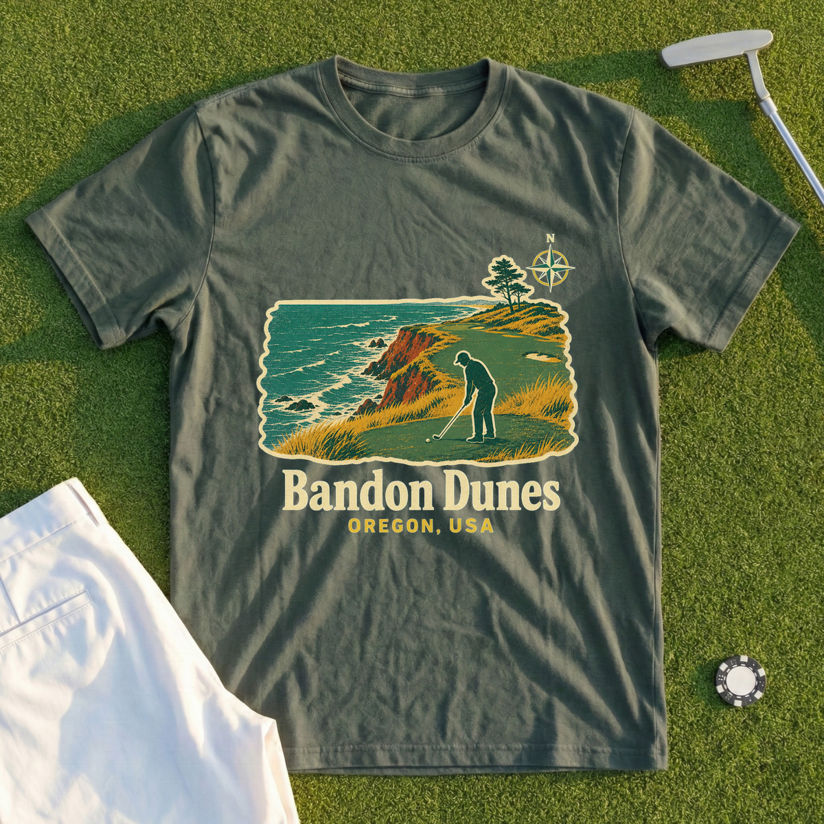 Bandon Dunes, Coastal Travel Poster Tee