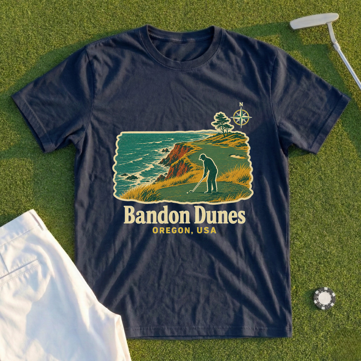 Bandon Dunes, Coastal Travel Poster Tee