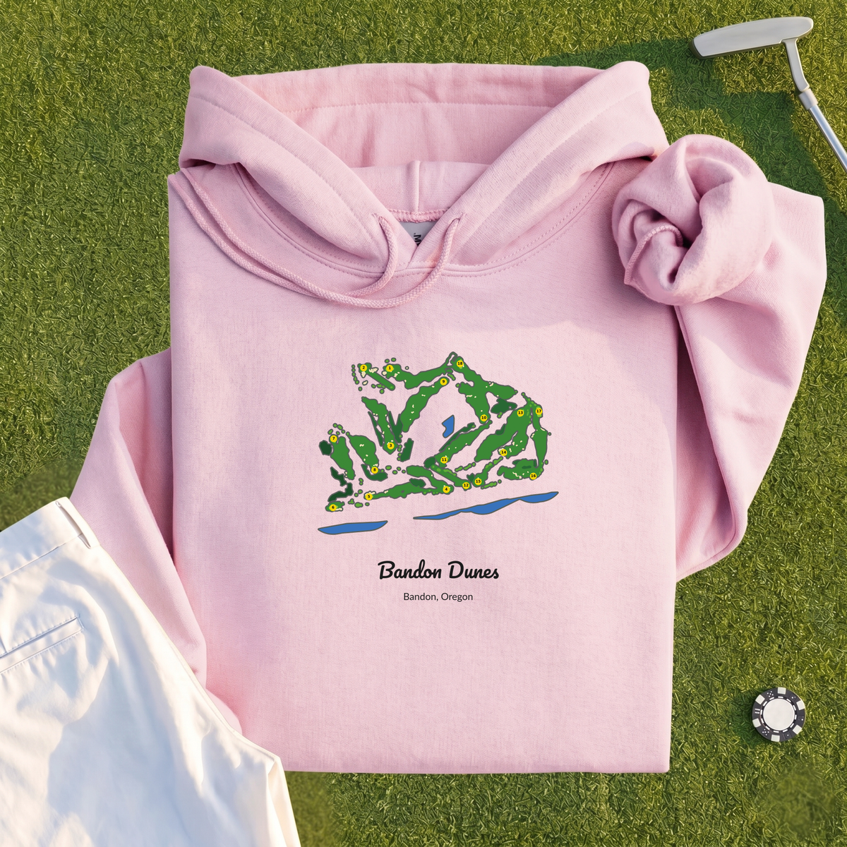 Bandon Dunes Course Map Hoodie