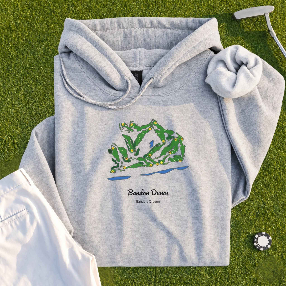Bandon Dunes Course Map Hoodie