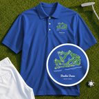 Bandon Dunes Course Map Performance Polo