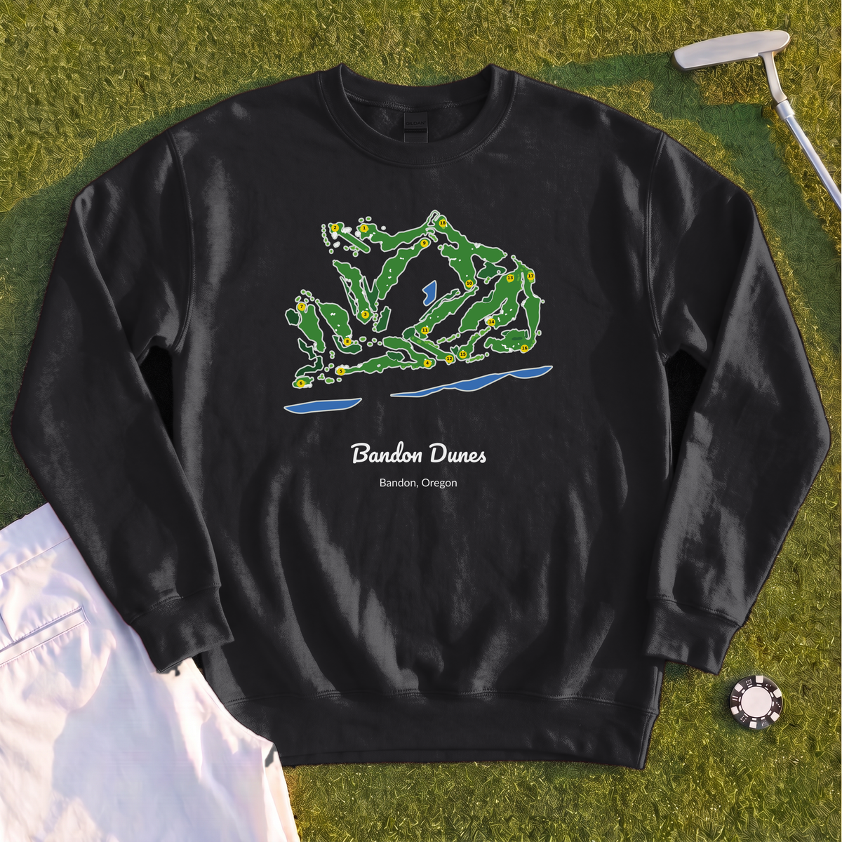 Bandon Dunes Course Map Sweatshirt