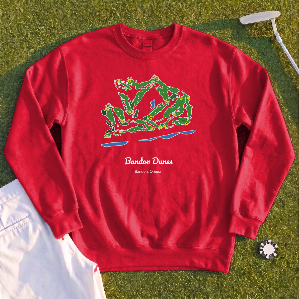 Bandon Dunes Course Map Sweatshirt