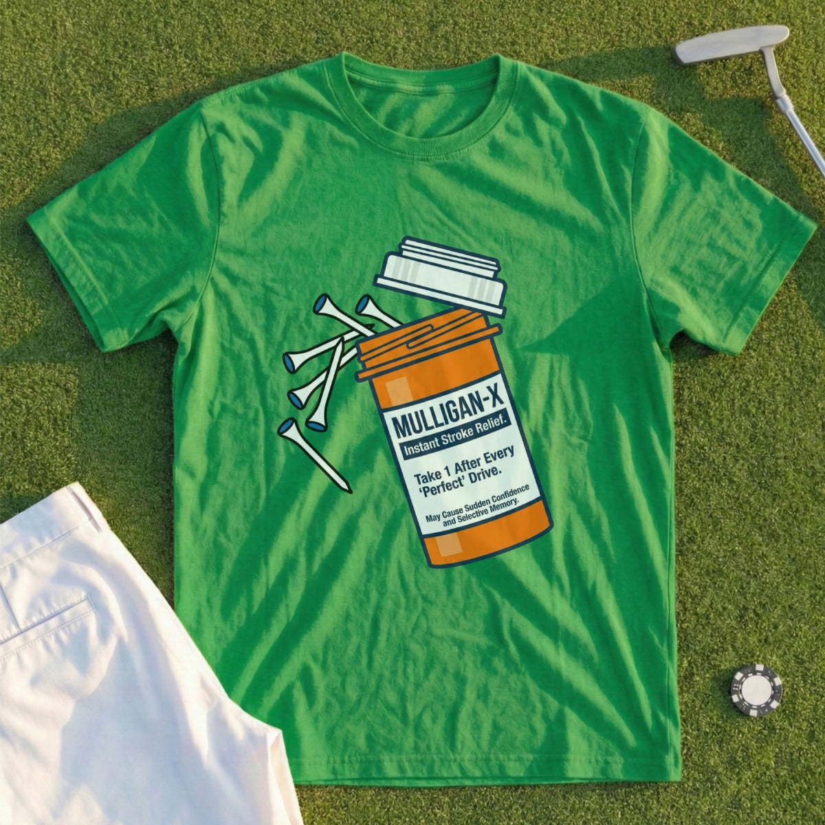 Mulligan-X Instant Stroke Relief Golf Themed Shirt