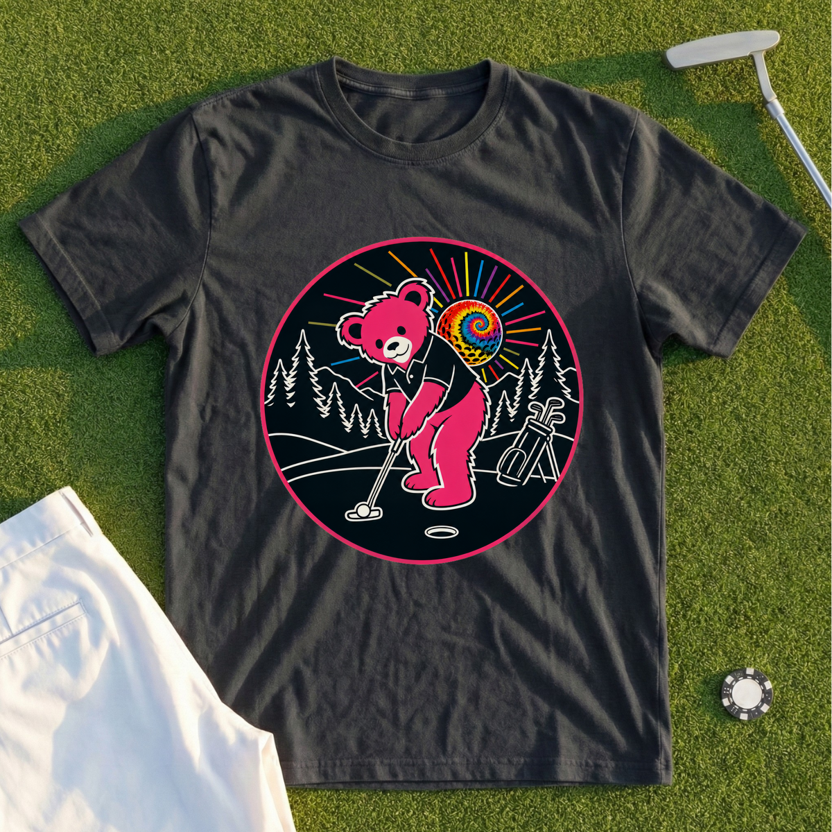 Bear Draining The Putt Tee