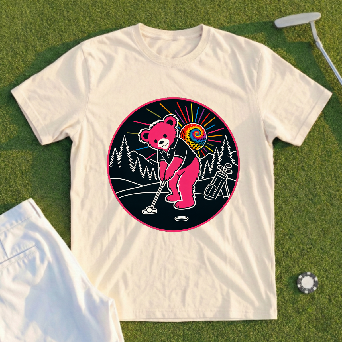 Bear Draining The Putt Tee