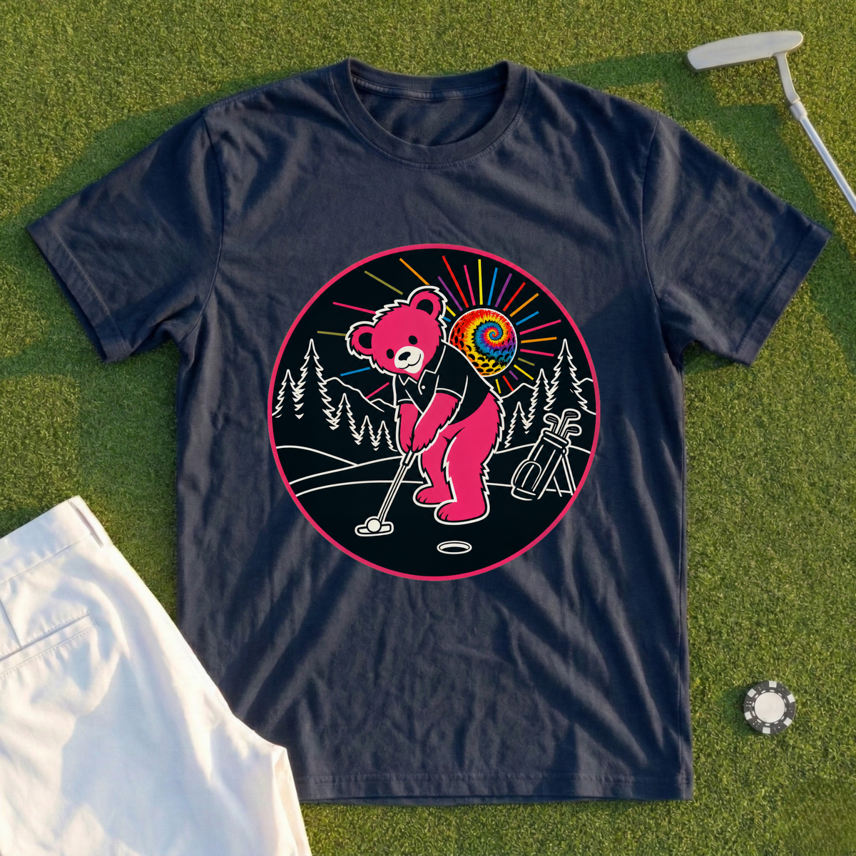 Bear Draining The Putt Tee