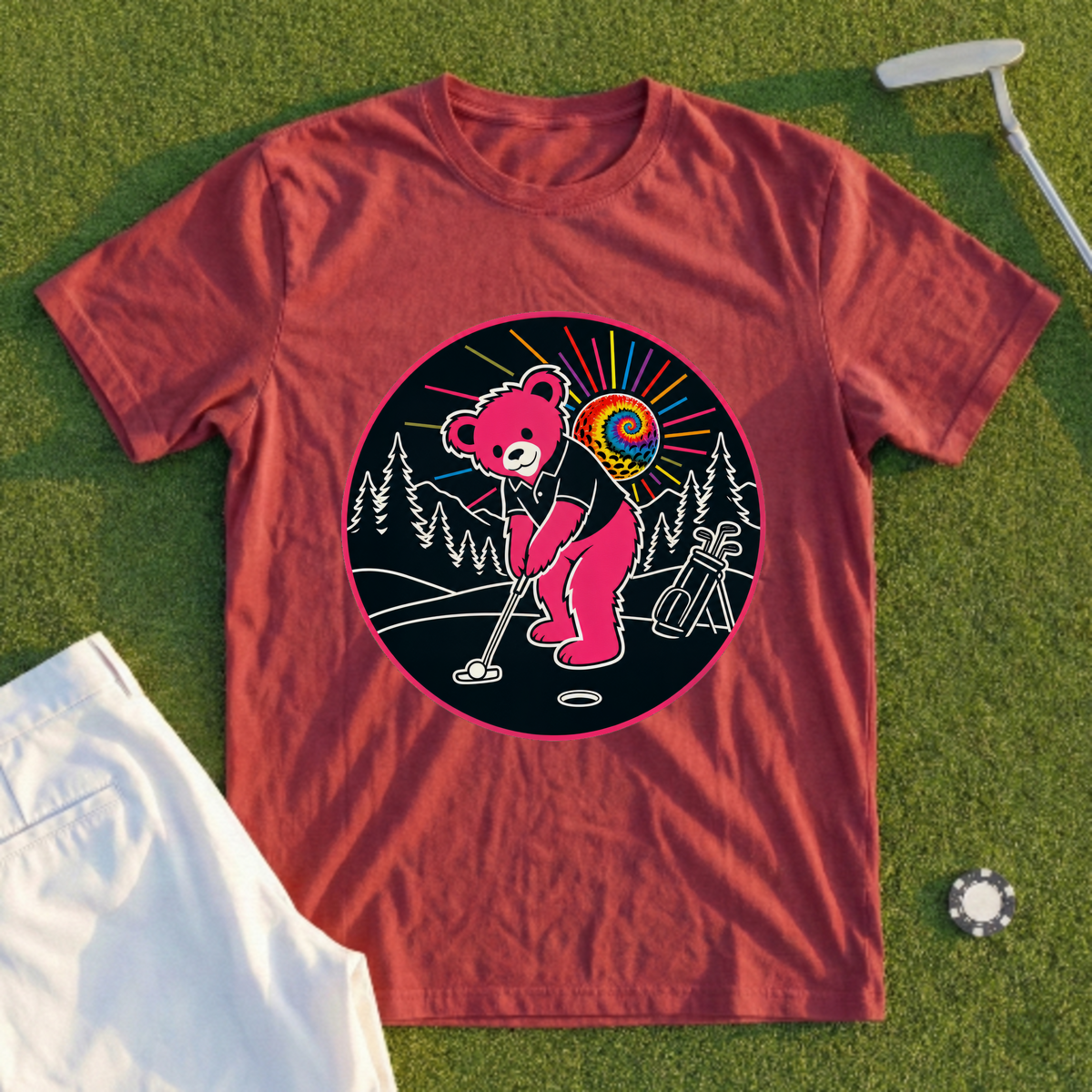 Bear Draining The Putt Tee