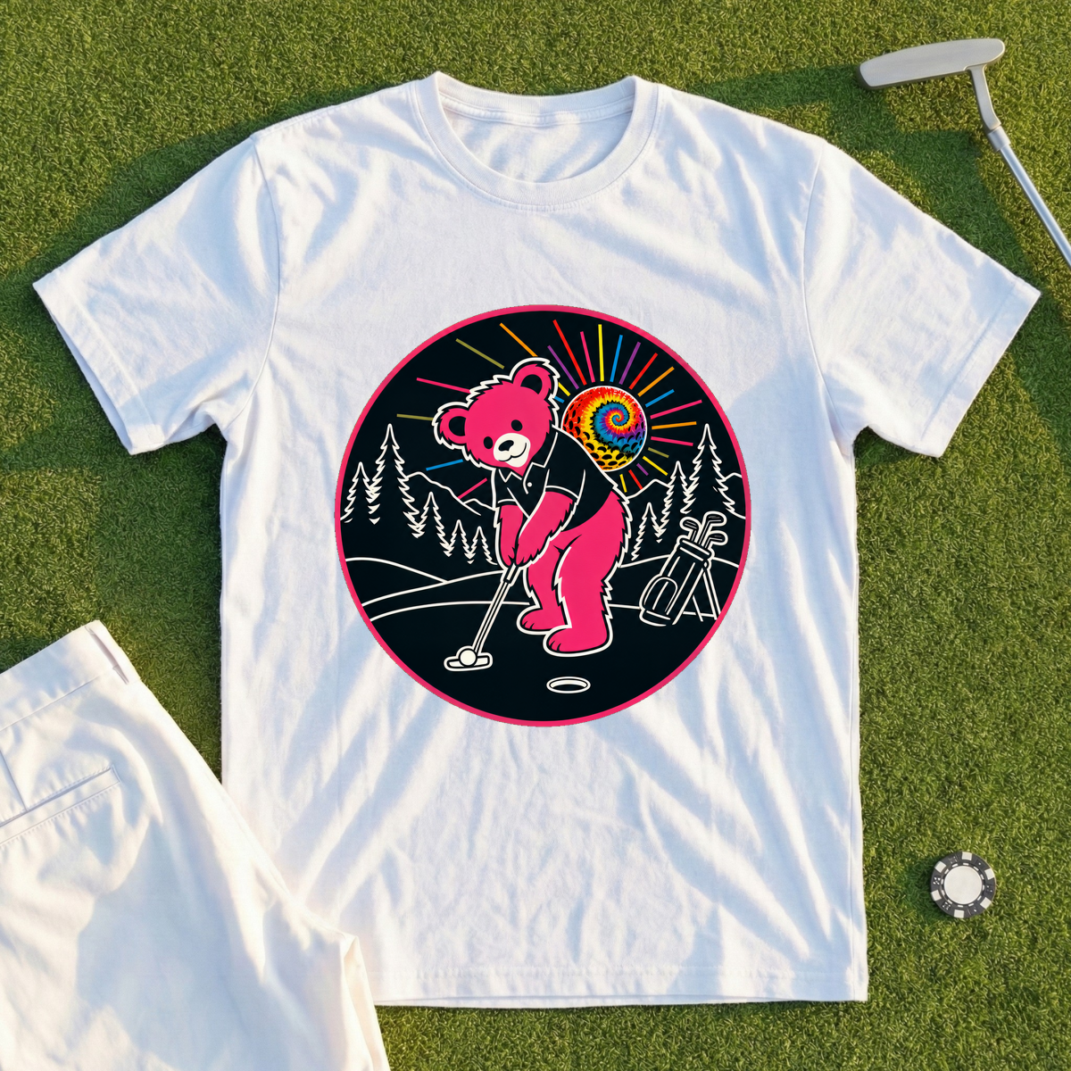 Bear Draining The Putt Tee