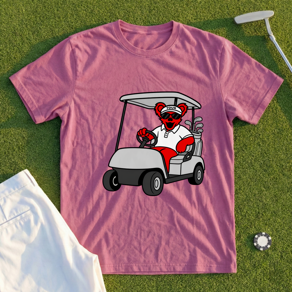 Bear Driving Cart Tee