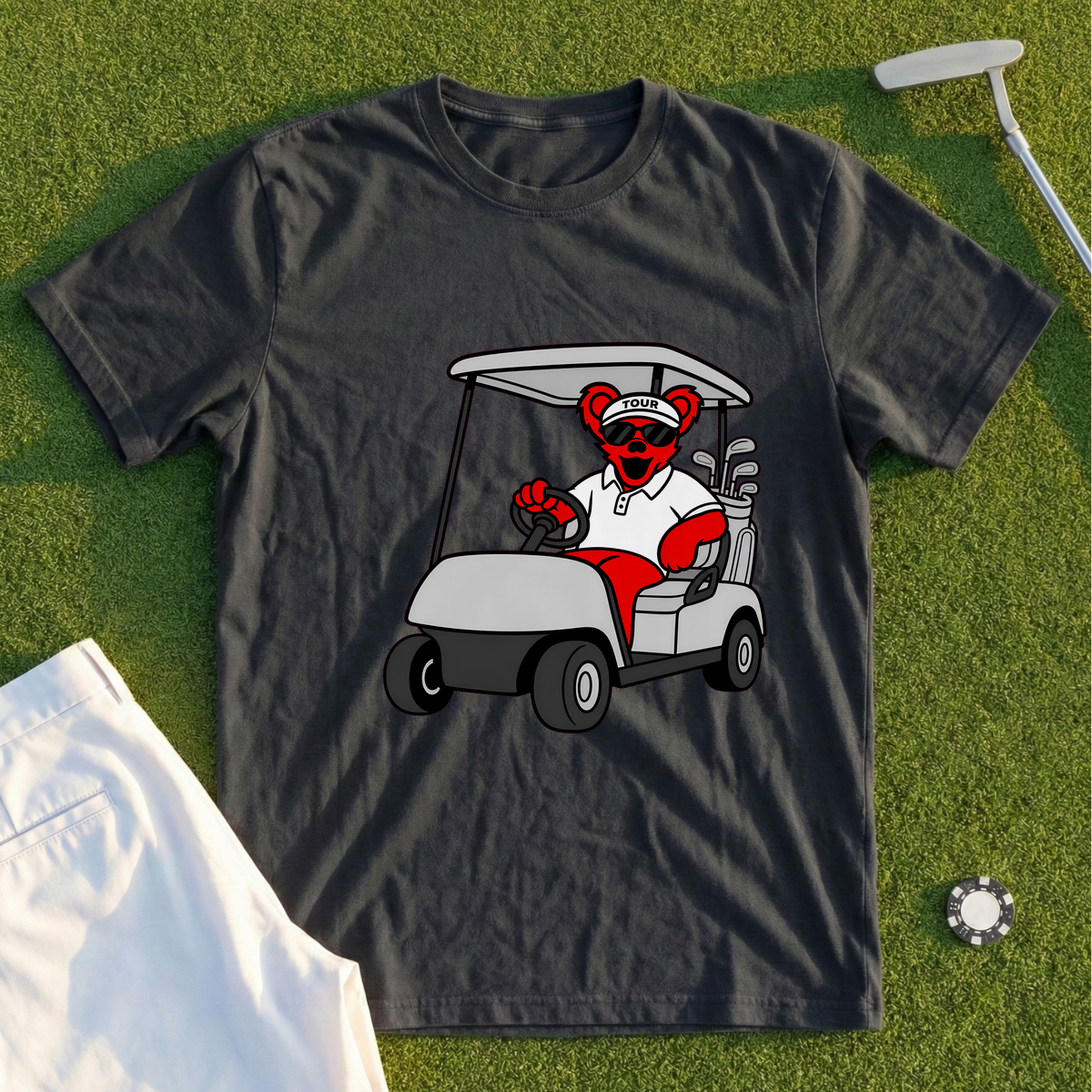 Bear Driving Cart Tee